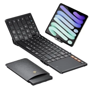 ProtoArc XK01 TP Full Foldable Wireless Keyboard W/Touchpad Black New Open Box - Picture 1 of 21