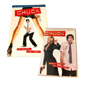 Chuck Lot of 2 DVDs Television Show Entertainment Comedy Action Season 1 & 2 - Imagen 1 de 11