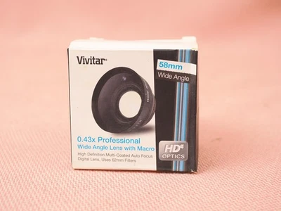 Lente gran angular profesional Vivitar 0,43x con macro 58 mm VIV58W-NOC Foto 1 de 4