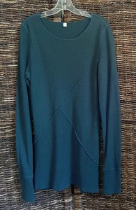 Free People Movement Spectrum Long Sleeve Waffle Knit Shirt Women's Small Green - Picture 1 of 6