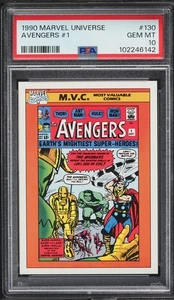 1990 Impel Marvel Universe Card #130 Avengers #1 PSA 10 GEM MINT - Picture 1 of 2