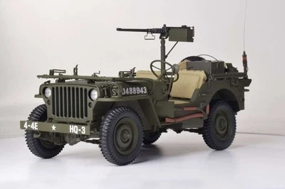 New IXO Models JEEP WILLYS USA ARMY 1941 1:8 Model Car Green 20010105 KidBX - Immagine 1 di 4