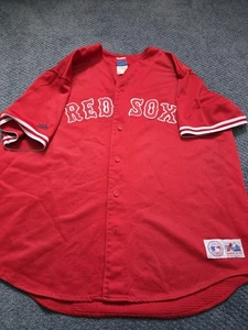 Majestic Boston Red Sox Baseball Jersey Mens 3XL Red MLB Msde In USA  - Picture 1 of 5
