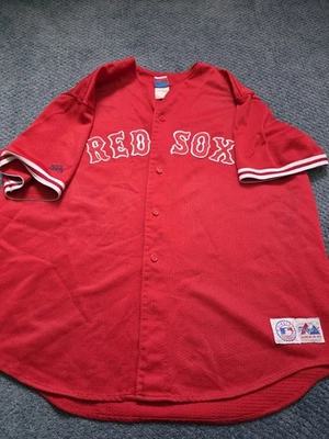 Majestic Boston Red Sox Baseball Jersey Mens 3XL Red MLB Msde In USA  - Image 1 of 4