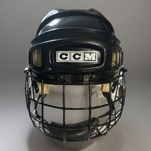 Vintage CCM Tacks 452 Adult Senior Ice Hockey Helmet Black Size Large Canada - Picture 1 of 17