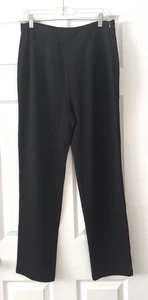 Pantalones de punto negros St. John Collection by Marie pierna recta cremallera lateral talla 4 - Imagen 1 de 24