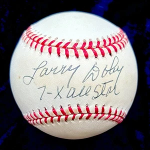 Larry Doby "7-X All Star" Signed Official American League Baseball. JSA - Picture 1 of 3