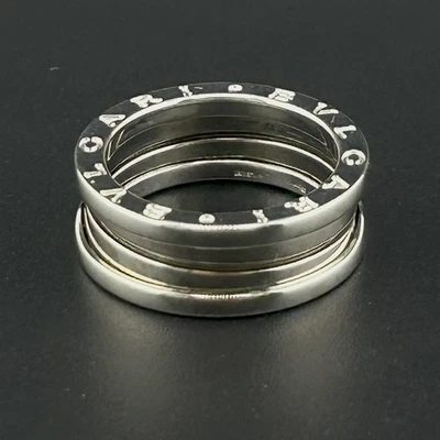 BVLGARI ZERO ONE 2 BANDAS ANILLO BANDA ORO BLANCO 18K TALLA 6 Foto 1 de 4