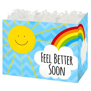 Gift Basket Boxes Empty Sturdy Cardboard Pack of 6 Feel Better Soon - Picture 1 of 2