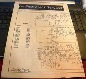 MUNTZ & PACKARD BELL TELEVISIONS - 19 MODELS (PHOTOFACT SERVICER 322 VOL. 33) - Picture 1 of 1