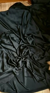 VESTIDO DE SATÉN LISO SEDOSO CHAMEUSE CALIDAD COL NEGRO 1MTR.TELA DE BODA 60WI - Imagen 1 de 6