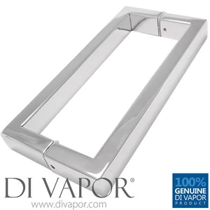 170 mm manija de puerta de ducha (17 cm agujero a orificio) - acero inoxidable - Imagen 1 de 4
