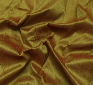 45" Green Rust Shade Blend Silk Dupioni Slub Curtain Drape Craft Fabric By Yard - Picture 1 of 5