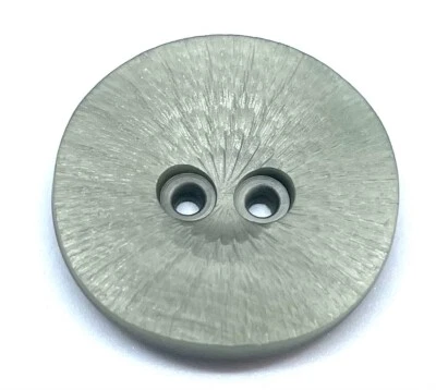 5 Pcs Grey Round kaleidoscope Web EtchedGloss 2 Hole Buttons Spiral 27.5mm - Image 1 of 4