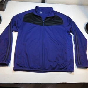 NIKE EMBROIDERED SWOOSH FULL ZIP SWEATSHIRT TRACK JACKET Sz Mens L Purple - Foto 1 di 3