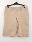 St Johns Bay Shorts Womens Size 4 Color Beige Chino Style Knee Length 4 Pockets