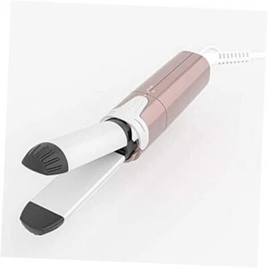 VAV 2 in 1 Hair Straightener and Curler Mini Hair Iron, Ceramic Flat Iron Pink - Picture 1 of 7