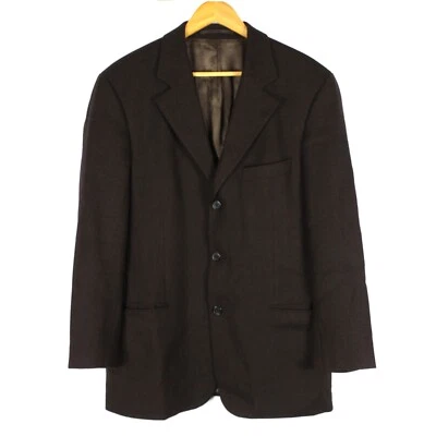 Chaqueta Blazer HUGO BOSS Hombre L IT50 US UK 40 Marrón Tres Botones Muesca s... - Imagen 1 de 4