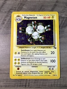 Magneton 11/62 Fossil Unlimited Set Holo Rare WotC Pokemon TCG Card NEAR MINT VF - Picture 1 of 4