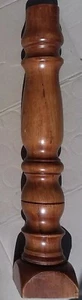 4 RUSTIC VINTAGE TABLE LEGS. MID CENTURY SCULPTED SOLlD TIMBER. STAINED FINISH. - Picture 1 of 4