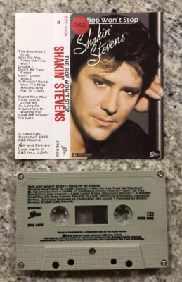 SHAKIN STEVENS THE BOP WONT STOP ÁLBUMES CASSETTE ORIGINALES 1983 - CASI COMO NUEVOS Foto 1 de 4