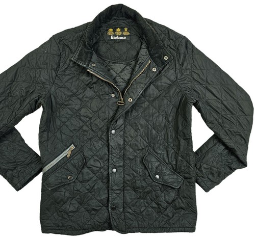 COACH *CALDO Giacca uomo BARBOUR @ CHEALSEA SPORTS QUILT VELLUTO A COSTE colletto cerniera NERA S