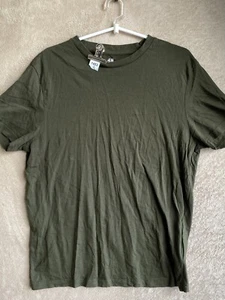 H&M Casual T-Shirts Top Size M Mens Dark Green Short Sleeve - Picture 1 of 12