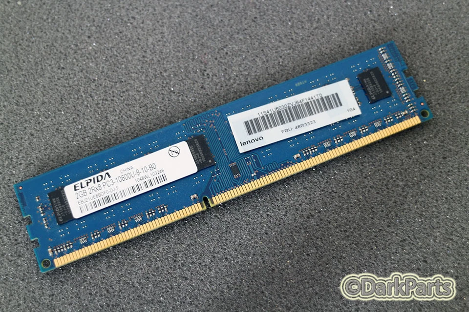 Elpida EBJ21UE8BDF0-DJ-F PC3-10600U-9-10-B0 2GB Memory RAM DDR3-1333 - Image 1 of 1