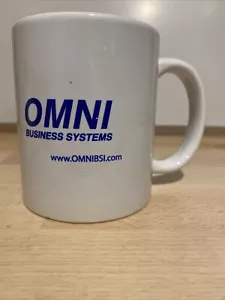 OMNI BUSINESS SYSTEMS corporate logo souvenir coffee mug eBay sellerID mouthyMo - Picture 1 of 12