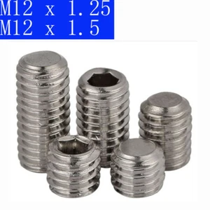 M12-1,25 M12-1,5mm FEINPITCH Gewindeschrauben Steckschlüssel SET Schrauben 304 Edelstahl - Bild 1 von 4