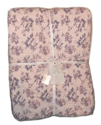 COLCHA RACHEL ASHWELL COUTURE Valentina Rosa Gris Floral COMPLETA/QUEEN Reversible N Foto 1 de 4