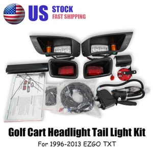LED Deluxe Light Kit 12-48 Volt 1996-2013 For EZGO TXT Golf Cart Street legal - Picture 1 of 12