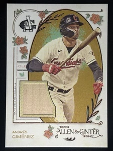 ANDRES GIMENEZ 2024 Topps Allen & Ginter gioco usato Bat Relic #AGR-AG | Guardiani - Foto 1 di 2