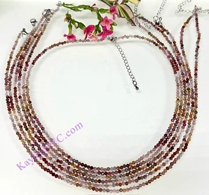 Wholesale Lot 6 Pcs 2mm Natural Rainbow Spinel Necklaces Crystal Healing Energy - Picture 1 of 6