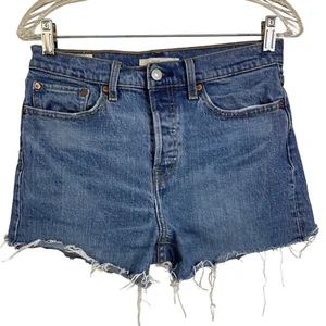Levi's Wedgie Cut Off Denim Shorts Size 28 - Picture 1 of 4