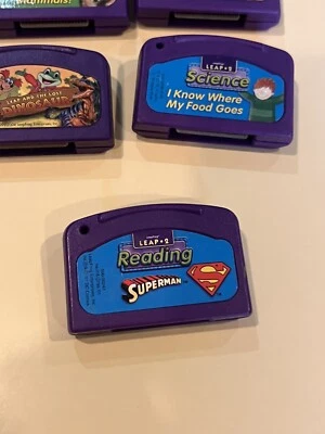 LeapFrog LeapPad Learning Game Cartridges Lot 7 Superman Batman Scooby Untested - Image 1 of 2