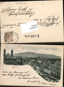 104307, Linz a.d. Danubio vista parziale con strada 1897 - Foto 1 di 1