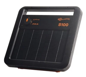 Gallagher Solar S100 Energiser Electric Fence 1J Up to 10km w/ 7w Panel - Picture 1 of 3