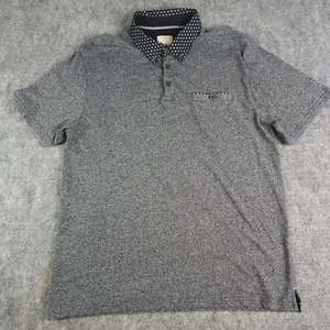 Method Polo Shirt Medium Button Down Collar Gray Solid Short Sleeve Mens - Picture 1 of 8