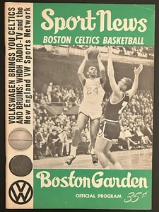 1966 Boston Celtics vs Philadelphia 76ers Program-Bill Russell Wilt Chamberlain - Picture 1 of 6