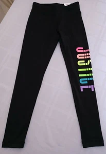 Justice Girl's Athletic Leggings w/Rainbow Ombre Justice lettering/NWT/Size 7 - Picture 1 of 6