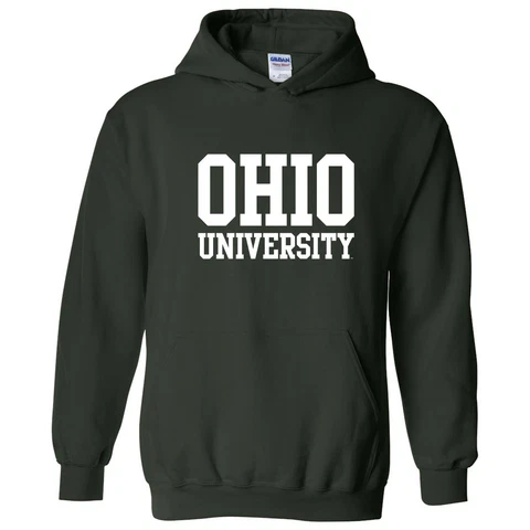 Ohio University Bobcats Basic Block Hooded Sweatshirt - Forest Cover