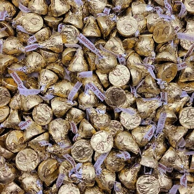 HERSHEY'S Kisses Milk Chocolate With Almonds, Bulk & Delicious Candy (2 Pounds) - Image 1 of 4