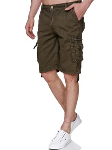 Short Cargo pour Hommes Bermudas Short Camouflage avec Ceinture Longueur Genou - Imagen 1 de 42