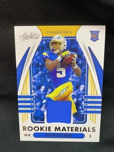 Josh Palmer 2021 Absolute Football RC Rookie Materials #ARM-JPA Chargers Jersey - Picture 1 of 2