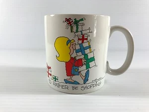 I'D RATHER BE SHOPPING MUG, taza humorística, regalo para ella, taza vintage, taza de regalo - Imagen 1 de 8