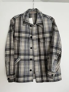 arket wool plaid overshirt jacket 46 S/M  - Picture 1 of 10