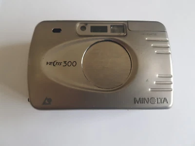 Minolta Vectis 300 IX-Date Silver APS Film Camera Point & Shoot Tested Working - Image 1 of 4