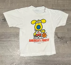 Vintage America’s Finest Olympics Barcelona 1992 Kinder T-Shirt M Einzelnaht - Bild 1 von 12