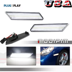 Juego de par de luces de esquina con marcador lateral transparente para Porsche 911 997 987 Boxster 2005-12 - Imagen 1 de 12
